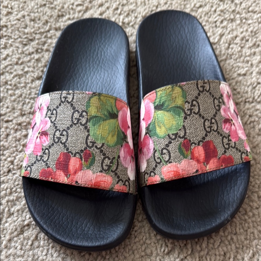Gucci Floral Slide Sandals
